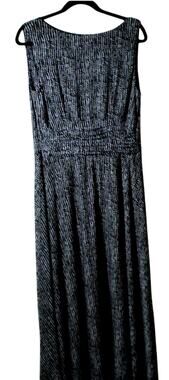 AA Studio AA Women's Black & White Sleeveless Stretch Maxi Dress Size 12
